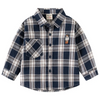 Kids Toddler Boys Casual Cute Bear Pattern Stripe Long Sleeve Lapel Shirt