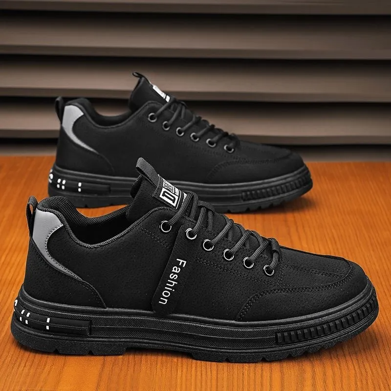 Men Fashion Casual Versatile Flat Lace-Up Sneakers