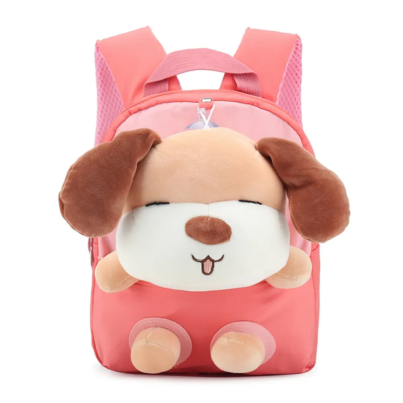 Children Kids Baby Fashion Boys Girls Cartoon Dog Doll Plushtoy Backpack School Bag