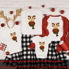 Christmas Fashion Cartoon Letter Elk Santa Claus Print Round Neck Short Sleeve Parent-Child T-Shirt