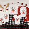 Christmas Fashion Cartoon Letter Elk Santa Claus Print Round Neck Short Sleeve Parent-Child T-Shirt