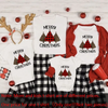 Christmas Fashion Cartoon Letter Elk Santa Claus Print Round Neck Short Sleeve Parent-Child T-Shirt