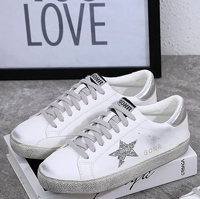 Women Fashion Casual Plus Size Star Round Toe Sneakers