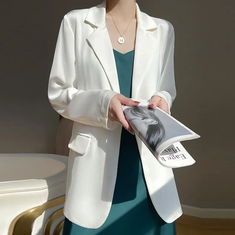 Women Fashion Casual Long Sleeve Solid Color Blazer Coat