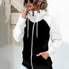 Women Autumn Winter Large Size Fleeced Long Sleeve Zipper Sweatshirt