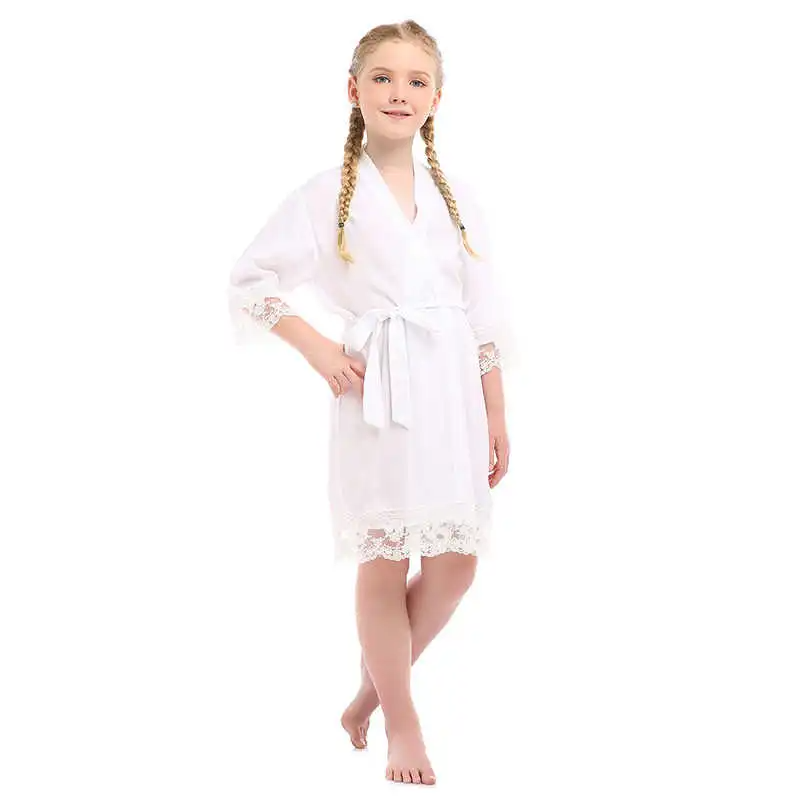 Children Solid Color Simple Loose Night-Robe