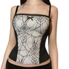 Women Sexy Lace Strap Spider Web Pattern Tube Top