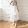 Women'S Fashion Temperament Streamer Mesh Multi-Layer Ruffled Skirt