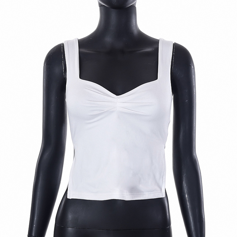 Women'S Fashion Solid Color Square Neck Camisole Top