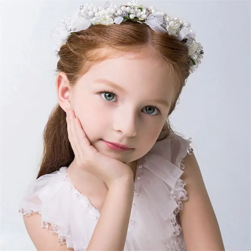 Girls Sweet Flower Pearl Decoration Hair Accessories