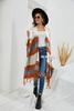 Autumn Winter Women Fashion Stripe Tassel Sweater Sweater Coat