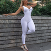 3 pieces Fashion Solid Color Women Irregular Cut Out Backless Tight Sports Jumpsuits
