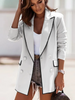 Women Fashion Casual Long Sleeve Double-Breasted Blazer Coat