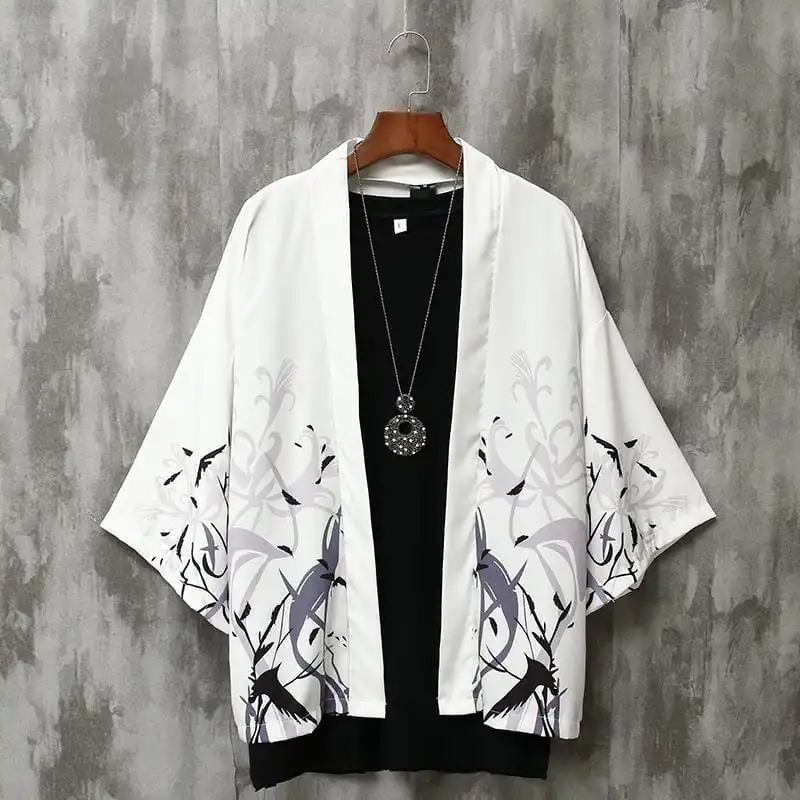 Men Loose Painting Pattern Kimono