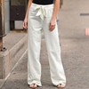 Women'S Fashion Casual Cotton Linen Printed Elastic-Waist Pants