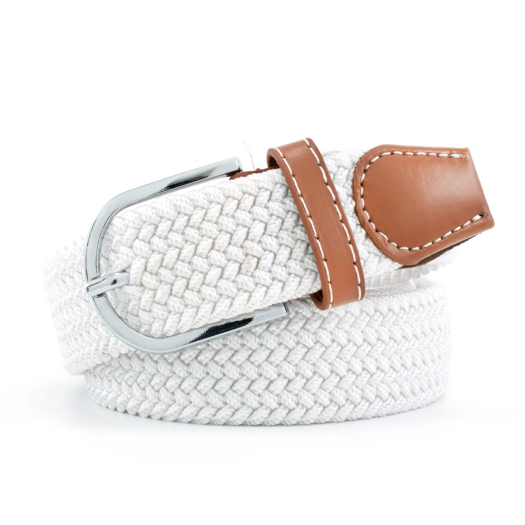 Unisex Stretch Elastic Braided Canvas Belt