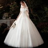 Bride Temperament Mori Dreamy Off-The-Shoulder Sequin Wedding Dress