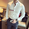 Men Classic Long Sleeve Slim Fit Lapel Leisure Lapel Business Shirts