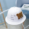 Baby Cute Bear Pattern Letter Embroidery Sunshade Bucket Hat