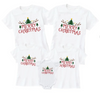 Fashion Simple Letter Christmas Tree Print Round Neck Short Sleeve Parent-Child T-Shirt