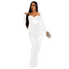 Women'S Sexy Elegant Mesh Rhinestone Long-Sleeved Maxi Party Dress