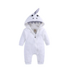 Kids Baby Boys Girls Autumn Winter Casual Cute Solid Color Shark Dinosaur Long Sleeve Hooded Jumpsuit