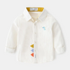 Boys Fashion Dinosaur Embroidery Lapel Shirt