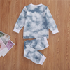 Fashion Tie-Dye Long-Sleeved Round Neck Top And Bottoms Set