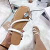 Women Fashion Multicolor Diamond Flat Slippers