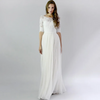 Fashion Temperament Bride Wedding Lace Mid-Length Sleeve Maxi Evening Dress