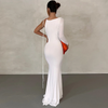 Women'S Fashion Temperament Solid Color Slim Backless Irregular Mermaid Dress