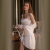 Women'S Sexy Satin Suspender Sleep Dress Robe Set