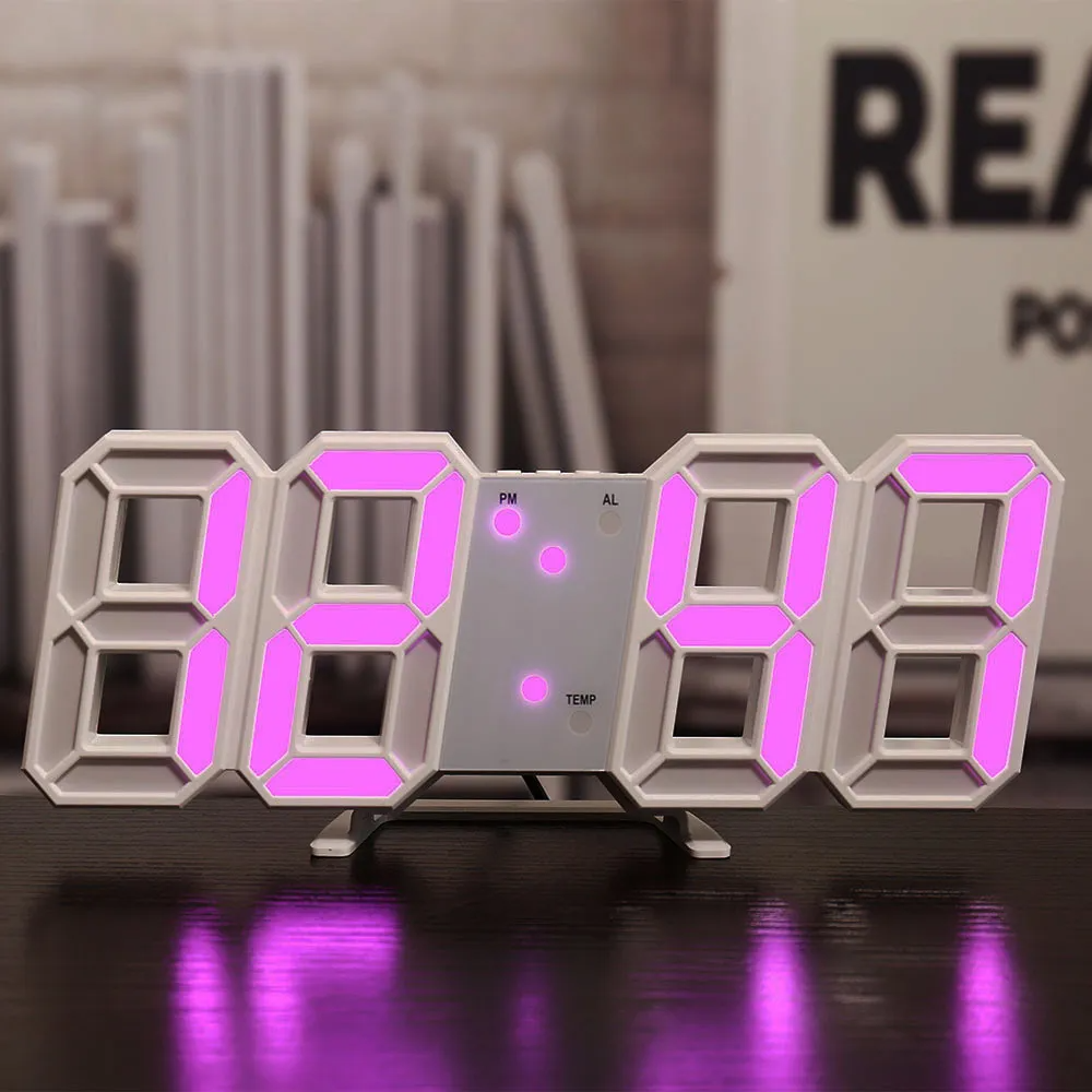 Nordic Digital Alarm Clocks Wall Hanging Snooze Table Calendar Thermometer Electronic Clock
