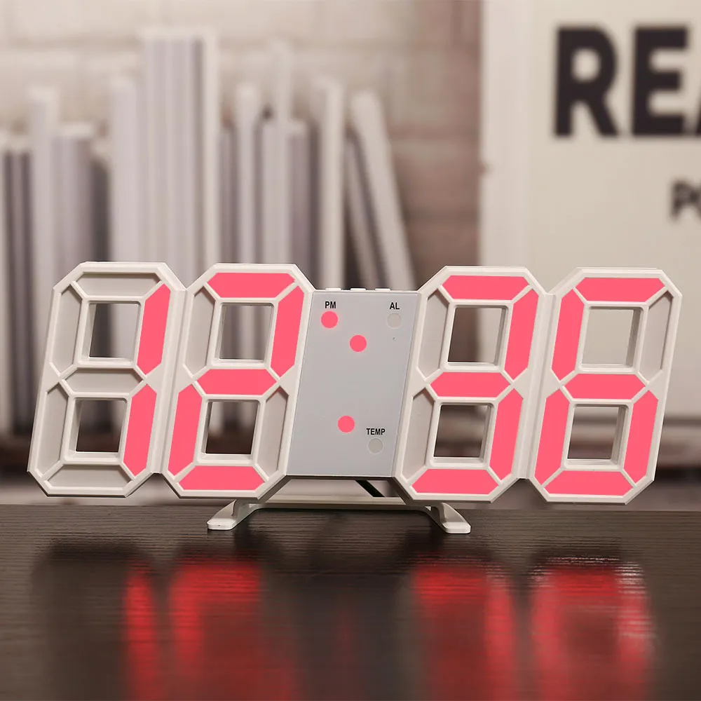 Nordic Digital Alarm Clocks Wall Hanging Snooze Table Calendar Thermometer Electronic Clock
