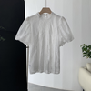 Women Fashion Sweet Puff Sleevelace Elegant Short-Sleeved Blouse