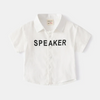 Children Kids Toddlers Boys Short Sleeve Letter Print Shirt