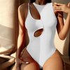 Women Sexy Solid Color Cut Out One-Pieces Swimwear