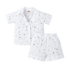 (Buy 1 Get 1) Toddlers Newborn Baby Fashion Girls Boys Short Sleeve Print Lapael Top And Shorts 2pcs Pajama Set