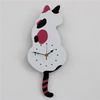 Children Room Wagging Tail Cat Shape Acrylic Wall Clock