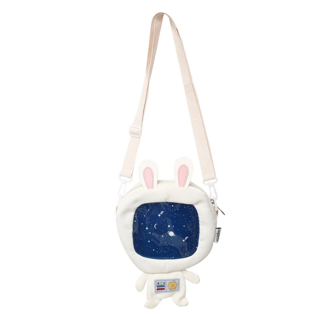 Children Kids Baby Fashion Girls Boys Cartoon Rabbit Robot Pattern Crossbody Messenger Bag