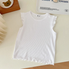 (Buy 1 Get 1) Children Kids Baby Fashion Girls Ruffle Sleeve Solid Color T-Shirt