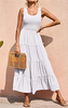 Women'S Fashion Casual Summer Vacation Basic Solid A-Line Swing Dress