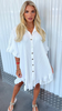 Casual Fashion Women Solid Color Ruffled Short Sleeve Loose Shirt Dress