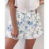 Women'S Fashion Casual Vacation Tiny Floral Printing Elastic Waist Shorts