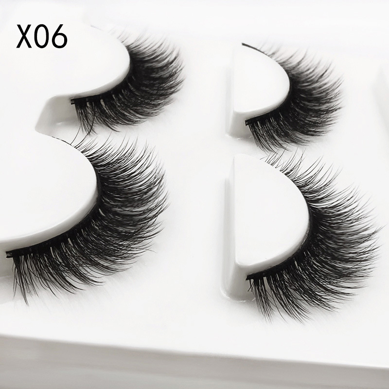 3pairs/Set Women 3D Multilayer Mink Hair Eyelashes