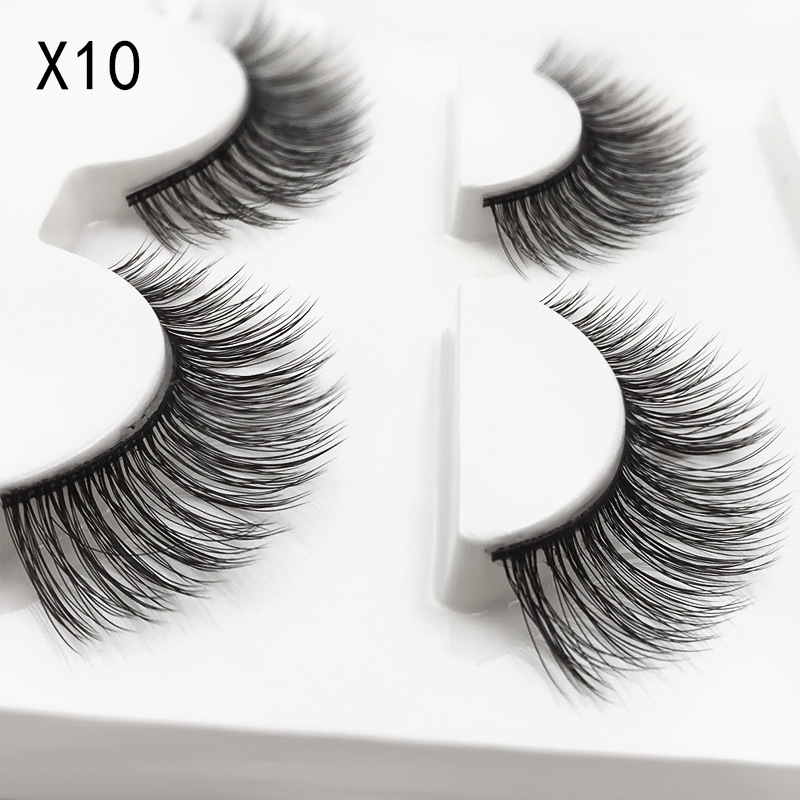 3pairs/Set Women 3D Multilayer Mink Hair Eyelashes