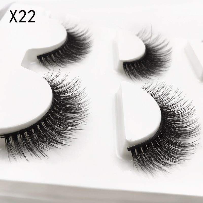 3pairs/Set Women 3D Multilayer Mink Hair Eyelashes