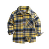 Fashion Boys Plaid Pattern Lapel Tie Shirt