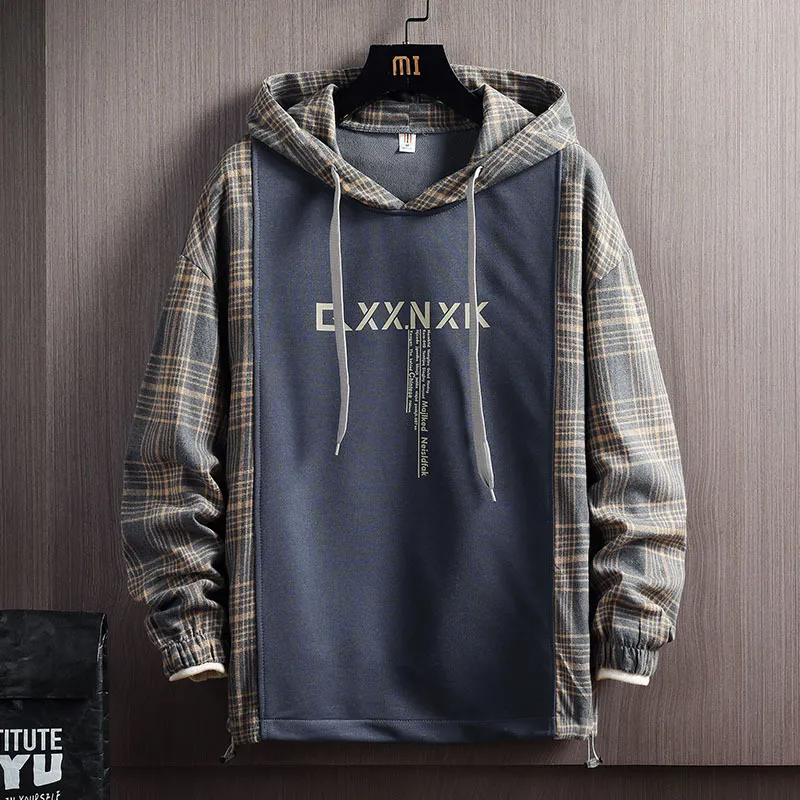 Men Casual Letter Print Loose Hoodies