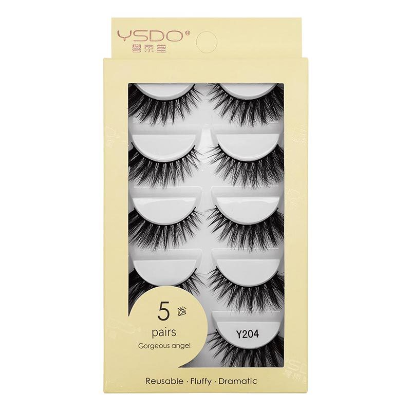 5pairs/Set Women 3D Multilayer Mink Hair Eyelashes